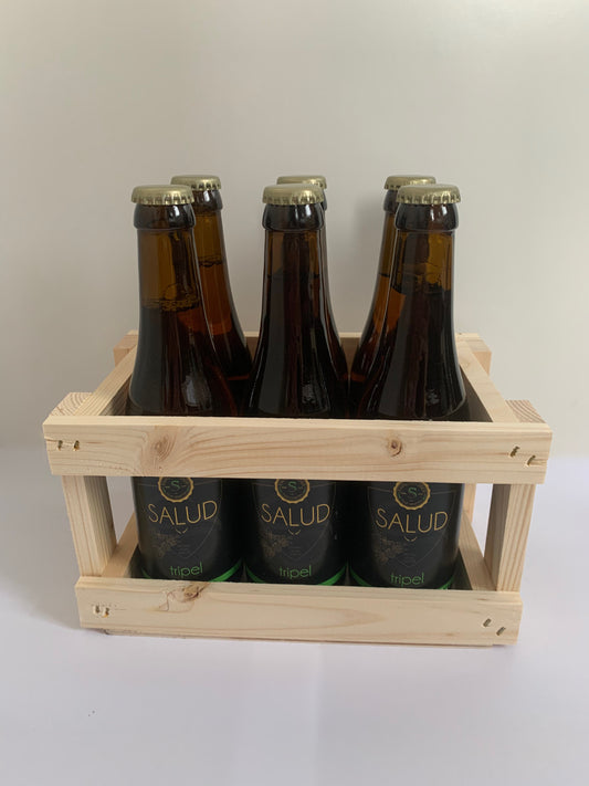 Houten bierkratje tripel