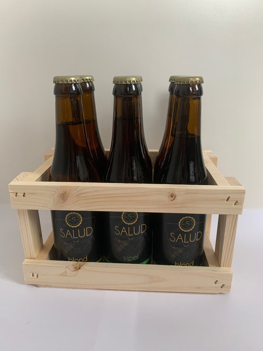 Houten bierkratje combi