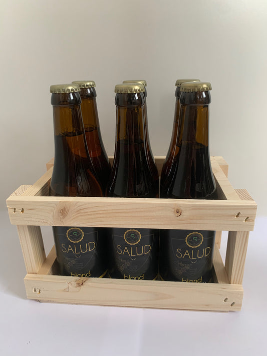 Houten bierkratje blond